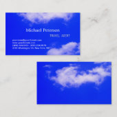 Stijlvol Visitekaartje Trendy Blue Sky-reisagent (Voorkant / Achterkant)