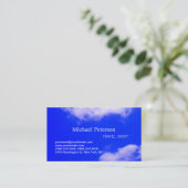 Stijlvol Visitekaartje Trendy Blue Sky-reisagent (Staand voorkant)
