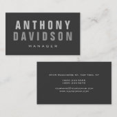 Stijlvol Visitekaartje Trendy Grey Manager (Voorkant / Achterkant)