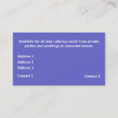 Stijlvol Visitekaartje van de Fort & Spoon Food Se (Achterkant)