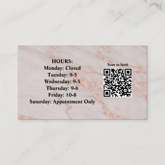 Stijlvol Visitekaartje van de Foto met QR-code (Achterkant)