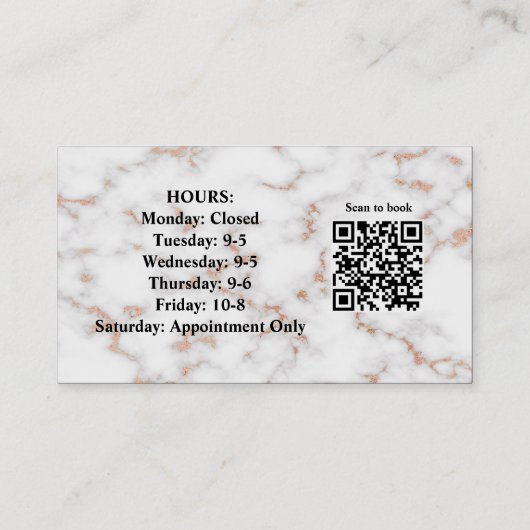 Stijlvol Visitekaartje van de Foto met QR-code (Achterkant)