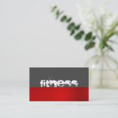 Stijlvol Visitekaartje van Trend Gray Red Fitness  (Staand voorkant)
