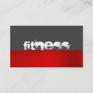 Stijlvol Visitekaartje van Trend Gray Red Fitness