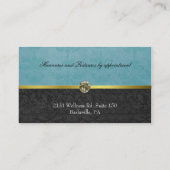 Stijlvol Visitekaartje voor Aquamarine en Black Da (Achterkant)