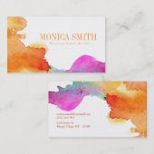 Stijlvol Visitekaartje voor artistieke Waterverf (Voorkant / Achterkant)