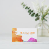 Stijlvol Visitekaartje voor artistieke Waterverf (Staand voorkant)