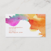 Stijlvol Visitekaartje voor artistieke Waterverf (Achterkant)