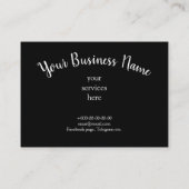 Stijlvol visitekaartje voor café in Chalkboard (Achterkant)