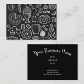 Stijlvol visitekaartje voor café in Chalkboard (Voorkant / Achterkant)