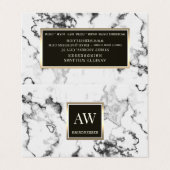 Stijlvol visitekaartje voor elegant trouw aan witt (Buitenkant ongevouwen)