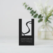 Stijlvol Visitekaartje voor interieurontwerper (Staand voorkant)