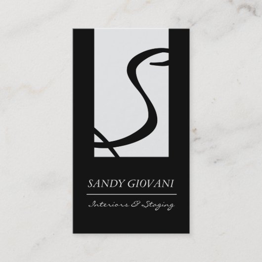 Stijlvol Visitekaartje voor interieurontwerper (Voorkant)