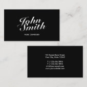 Stijlvol Visitekaartje voor kalligrafische muziekc (Voorkant / Achterkant)