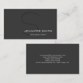 Stijlvol Visitekaartje voor modern grijs zwart mon (Voorkant / Achterkant)