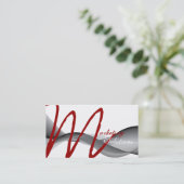 Stijlvol Visitekaartje voor modern marketingmonogr (Staand voorkant)