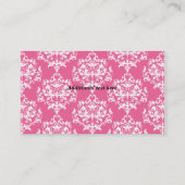 Stijlvol Visitekaartje voor Roze Damasbakkerij (Achterkant)