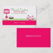 Stijlvol Visitekaartje voor roze en groene bakkeri (Voorkant / Achterkant)