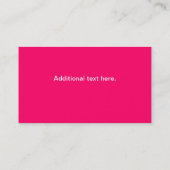 Stijlvol Visitekaartje voor roze en groene bakkeri (Achterkant)