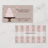 Stijlvol Visitekaartje voor tapes en roze bakkerij (Voorkant / Achterkant)