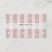 Stijlvol Visitekaartje voor tapes en roze bakkerij (Achterkant)