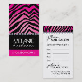 Stijlvol Visitekaartje voor zebraafdrukken Afsprakenkaartje (Voorkant / Achterkant)