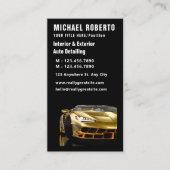 Stijlvol Visitekaartje voor zwart en gouden auto's (Voorkant)