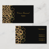 Stijlvol Visitekaartje voor zwart en jaguar afdruk (Voorkant / Achterkant)