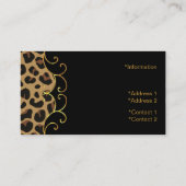 Stijlvol Visitekaartje voor zwart en jaguar afdruk (Achterkant)
