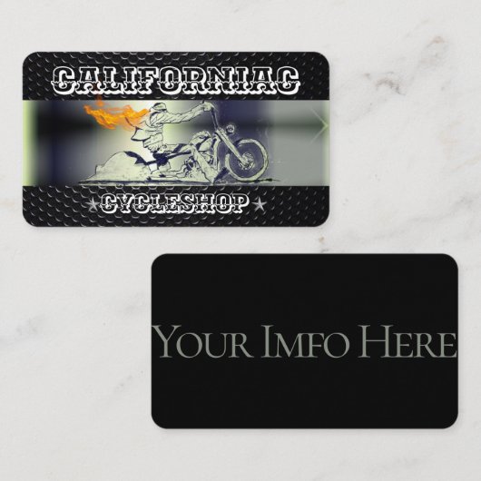 Stijlvol Visitekaartje voor zwart-wit- en chroommo (Voorkant / Achterkant)