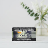 Stijlvol Visitekaartje voor zwart-wit- en chroommo (Staand voorkant)