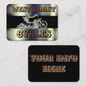 Stijlvol Visitekaartje voor zwart-wit- en chroommo (Voorkant / Achterkant)