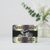 Stijlvol Visitekaartje voor zwart-wit- en chroommo (Staand voorkant)