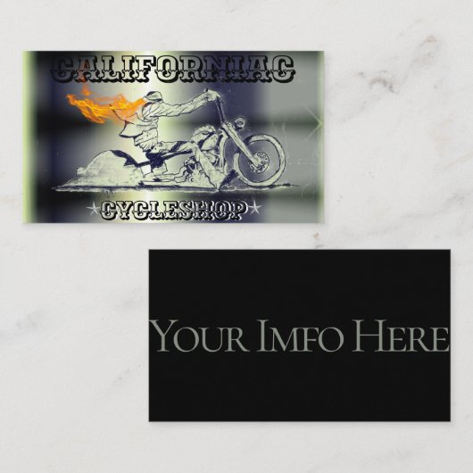 Stijlvol Visitekaartje voor zwart-wit- en chroommo (Voorkant / Achterkant)