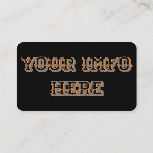 Stijlvol Visitekaartje voor zwart-wit- en chroommo (Achterkant)