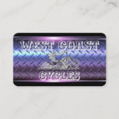 Stijlvol Visitekaartje voor zwart-wit- en chroommo (Voorkant)