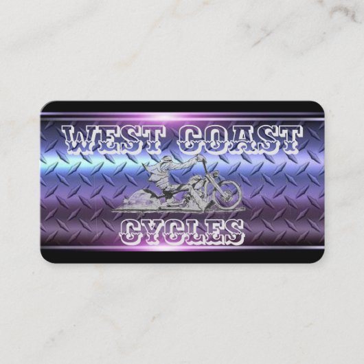 Stijlvol Visitekaartje voor zwart-wit- en chroommo (Voorkant)