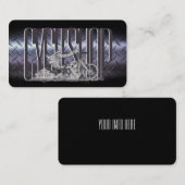 Stijlvol Visitekaartje voor zwart-wit- en chroommo (Voorkant / Achterkant)