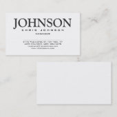 Stijlvol Visitekaartje voor zwart-wit grijs beheer (Voorkant / Achterkant)