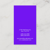 Stijlvol Visitekaartje zwart monogram Indigokleur (Achterkant)