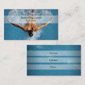 Stijlvol visitekaartje zwemtrainer (Voorkant / Achterkant)