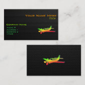 Stijlvol vliegtuig visitekaartje (Voorkant / Achterkant)