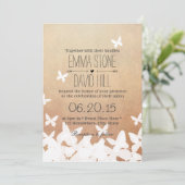 Stijlvol vliegveld Neutral Wedding Kaart (Staand voorkant)