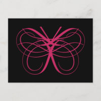 Stijlvol  vlinderkader in roze