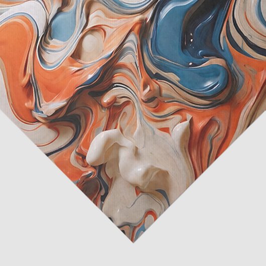 Stijlvol vloeibaar marmer tissuepapier (Detail)