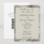 Stijlvol  voethuwelijk kaart (Voorkant / Achterkant)