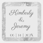 Stijlvol  voethuwelijk vierkante sticker (Voorkant)