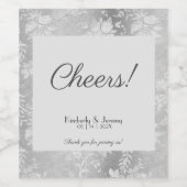 Stijlvol voethuwelijk wijn etiket (Enkel label)