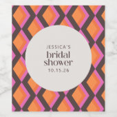 Stijlvol Vrijgezellenfeest uit de middeleeuwse mod Wijn Etiket (Enkel label)