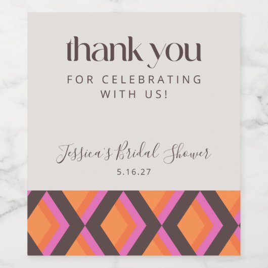 Stijlvol Vrijgezellenfeest uit de middeleeuwse mod Wijn Etiket (Enkel label)